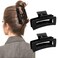 WLLHYF 2 Pieces Square Claw Clips 3.5 Inch Matte Non-slip Hair Clamps Medium Hair Claw Clips Fashion Strong Hold Banana Clips Thick Thin Hair Styling Accessories for Women Girls