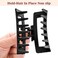 WLLHYF 2 Pieces Square Claw Clips 3.5 Inch Matte Non-slip Hair Clamps Medium Hair Claw Clips Fashion Strong Hold Banana Clips Thick Thin Hair Styling Accessories for Women Girls