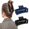 WLLHYF 2 Pieces Square Claw Clips 3.5 Inch Matte Non-slip Hair Clamps Medium Hair Claw Clips Fashion Strong Hold Banana Clips Thick Thin Hair Styling Accessories for Women Girls
