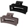 WLLHYF 2 Pieces Square Claw Clips 3.5 Inch Matte Non-slip Hair Clamps Medium Hair Claw Clips Fashion Strong Hold Banana Clips Thick Thin Hair Styling Accessories for Women Girls