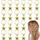 20 PACK Gold Star Hair Clips Braid Jewelry Hair Charms for Braids, Hair Rings for Braids Hair Accessories for Women Braids