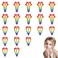 20 PCS Rainbow Hair Clips Snap Clips for Women No Slip Metal Hair Clips for Party Costumes Carnival and Celebrations