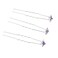Rbenxia 20 Pcs Bridal Wedding Rhinstone Hair Pins hair Accessories Hair Sticks 2.4 Inches Bridal Prom Clips Rose U-shaped Hair Pins for Women and Girls, Purple