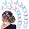 20Pcs Moving Glitter Hair Clips, Fairy Hair Accessories for Women and Teens, Colorful 90s Clips (Blue)