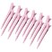 24Pcs Duck Billed Hair Clips for Styling Sectioning, Metal Hair Clips for Women Long Hair, Metal Alligator Curl Clips for Hair Roller Salon(Pink)