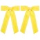 Yellow Hair Bow Clips for Women Girls 5.5 in Big Silky Ruffle Satin Hair Ribbon Bow-Knot Alligator Barrettes Hairpins Long Tail Ponytail Holder Decor Accessories Gift