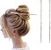 2PCS Alloy Hair Chopsticks Bun Chopsticks Hair Jewelry Abstract Minimalist Hair Chopsticks for Long Thick Hair