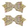 Glitter Sparkling Sequin Hair Bow Alligator Clips 4" Cute Shiny Gold Cheer Barrettes Hairpin for Little Toddler Teen Baby Girls School Kids Women Christmas Gift Accessories