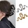 AIUPUOC Large Metal Silver Snake Accessories: Elegant Thick Hair Clips, Barrettes, Banana Hairpins for Women &amp; Girls - 2Pcs
