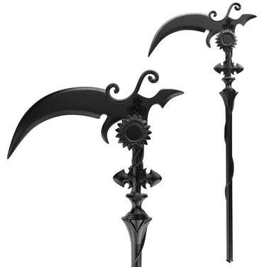 Sun FLower Scythe Black Wicca Witch Hair Slide Renaissance Festival Hair Acceossories for Women Hair Stick Black