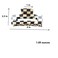1pces Plaid Hair Clips, Claw Banana Clips for Thick Hair Black White Jaws French Tortoise Shell Clips for Female Girls (Rectangle)