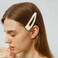 BlingKingdom 2pcs Snap Pearl Large Hair Clips Pins Barrette Ties Hair for Bridesmaid Girls Women Childrens Gifts Party Wedding Daily Styling - 3.3