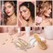 WLLHYF 2Pcs Rhinestone Hair Clips Metal Snap Hairpins Bling Crystal Hair Barrettes Glitter French Barrettes Duckbill Hair Pin Hair Decorative Party Hair Accessories for Women Girls (Gold)