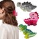 3 PACK Dinosaur Hair Clip, Acrylic Hair Clip, Acetate hair clips, Y2k Accessories Cute Small Hair Clips for Thick Hair for Women Girls(Style 1)