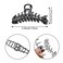 3 PACK Large Metal Hair Claw Clips Fish Bone Shape Hairpin Tail Hair Clamps Nonslip Hair Accessories for Thick and Thin Hair Styling