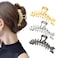 3 PACK Large Metal Hair Claw Clips Fish Bone Shape Hairpin Tail Hair Clamps Nonslip Hair Accessories for Thick and Thin Hair Styling