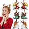 3 Pairs Christmas Hair Clips for Girls Women Cute Hair Accessories Reindeer Antlers Ears Hair Accessory with Pine Cone &amp; Plush Ball Christmas Hair Pins for Party Favors