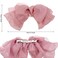 3 PCS Chiffon Big Bow Hair Clip,Big Bowknot Hairpin French Hair Clips with Long Ribbon Solid Color Hair Barrette Clips Soft Mesh Fabric Hair Bows for Girls Women（Off-white+Grey+Pink)