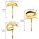 Aswewamt 3 Pcs Gold French Hair Clips, 1Inch Metal High Ponytail Hair Buckles Decorative Barrettes Strong Hold Hair Clips Accessories for Women