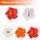 3Pcs Hawaiian Flower Hair Clips for Women Plumeria Hibiscus Hair Clip 3.5 Inch Artificial Flower Clips for Vacation Party Beach Accessories