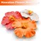 3Pcs Hawaiian Flower Hair Clips for Women Plumeria Hibiscus Hair Clip 3.5 Inch Artificial Flower Clips for Vacation Party Beach Accessories