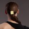 3 Pcs Hair Clips with Lava Ponytail Buckle, Metal Hair Cuffs, Decorative Hair Rings for Long Hair - Hair Accessories for Women (Gold)