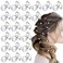 30 PCS Mini Pearl Hair Clips for Girls Women White Pearl Hair Pins Non Slip Hairpin Cute Hair Barrettes Braid Hair Claw Clips Brides Hair Accessories for Wedding Party Present