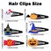 30PCS Halloween Hair Clips for Girls Women, Pumpkins Castles Wizard Hats Ghosts Candy No Slip Snap Hair Pins Halloween Hair Accessories (Halloween)