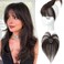 Bangs Hair Clip Clip in Bangs Real Human Hair Fake Bangs Clip on Bangs for Women 360&deg; Cover Bangs Wispy Bangs French Bangs Fringe with Temples Curved Bangs for Daily Wear Bangs Clip In Hair Extensions