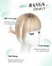 Clip in Bangs Bangs Hair Clip Fake Bangs Clip In Bangs Real Human Hair Hairpieces Ombre Blonde 360&deg; Cover Clip on Bangs for Women Fringe with Temples Wispy Bangs Clip In Hair Extensions French Bangs