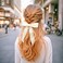 3Pcs Beige Hair Bows for Women Double-Layer Long Tail Bow Hair Clip Hair Ribbon Ponytail Holder Hair Accessories for Girls Toddlers