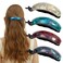 3 Pcs Banana Hair Clips for Women,Non-Slip French Twist Hair Styling Barrettes Concord Flat Clips for Thin Hair,Hair Accessories for Long Hair Stylish Lay Down Hair Clips