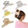 4 Pack Fluffy Plush Animal Hair Clips for Long and Thick Hair Styling - Cute Barrettes, Jaw Clamps, and Accessories for Women and Girls