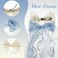 4 PACK Light Blue and Champagne Big Ribbon Hair Bows,Large Hair Accessories,Oversized Long-tail Hair Clips for Women and Girls Hair Styling Accessories.
