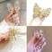 4 PCS Butterfly Tassel Hair Clip Set, Mini Metal Hair Clips with Charms, Non Slip Hair Clamps for Women Girls