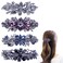 4 PCS Hair Barrettes for Women Ladies, Flower Crystal Rhinestones Barrettes Pearl Spring Hair Clip Accessories Women Fashion Ponytail Holders Barrettes