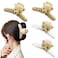 4 PCS Large Fluffy Plush Bear Hair Claw Clips Thick Long Hair Jaw Clips Barrettes Hair Accessories for Women and Girls