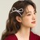 4 Pcs Silver Bow Rhinestone Crystal Hair Clips Bowknot Metal Hairpin Non-Slip Duckbill Hair Barrettes Accessories for Women Girls