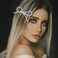 4 Pcs Silver Bow Rhinestone Crystal Hair Clips Bowknot Metal Hairpin Non-Slip Duckbill Hair Barrettes Accessories for Women Girls
