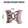 4 Pieces Adjustable Elastic No Crease Double Comb Hair Pins for Women's Curly Thick Wavy Hair Ponytail (Black, Coffee)