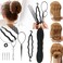 4 Pieces Styling Accessories Set - French Hair Clips, Braiding Stick for Hairstyling