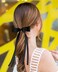 AWAYTR Silky Satin Hair Bow Clip, 3 Pack - Pink, Beige, Black (Long tail, Hair Accessory, Hair Securing, Women, All Ages, Hair Clip)
