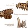 OWIIZI Large Hair Claw Clips for Women 4.3" Matte Leopard Jumbo Hair Clips Non-Slip Ponytail Barrette Strong Hold Claw Clips for Girls Long Thick Hair (4Packs)