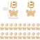 Aswewamt 40 Pcs Gold Butterfly Braid Hair Clips, Adjustable Metal Butterflies Decoration Rings Clips, Hair Charms Styling Accessories for Women