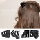 4cm Black Octopus Claw Clips Strong Grip Small Medium Hair Clips With Teeth Non-slips Medium Flat Round Hair Claw Clips for Women and Girls Thin toThick Hair Holder Pony, Half Bun, Styling.