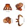 4cm Sturdy Strong Brown Octopus Claw Clips Small to Medium Hair Clips for Women and Girls, Good for Thin to Thick Hair, Half Bun, Holder Hair Tightly -9 pcs