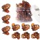4cm Sturdy Strong Brown Octopus Claw Clips Small to Medium Hair Clips for Women and Girls, Good for Thin to Thick Hair, Half Bun, Holder Hair Tightly -9 pcs