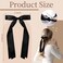 VOBOBE 4PCS Hair Bows for Women Girls, Black Red Satin Tassel Hair Ribbon Bowknot Hair Clips Barrettes for Girl with Small Long Tail Hair Accessories (Black+Red)