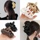 ANBALA Matte Flower Hair Accessories - 4PCS Large Plumeria Hawaiian Hair Clips with Strong Hold for Women, Non-Slip and Cute