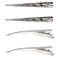 4pcs Bill Hair Clips, Hollow Style Metal Alligator Curl Clips without Teeth Headpiece Hair Accessories for Women Girls ( Silver )